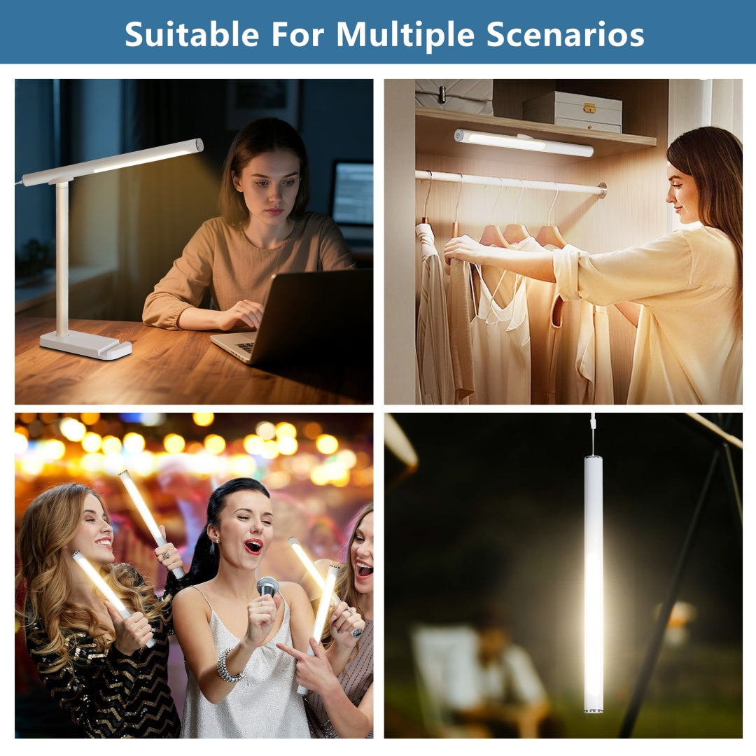 Adjustable LED Desk Lamp with USB Charging Port & Dimmable Brightness
