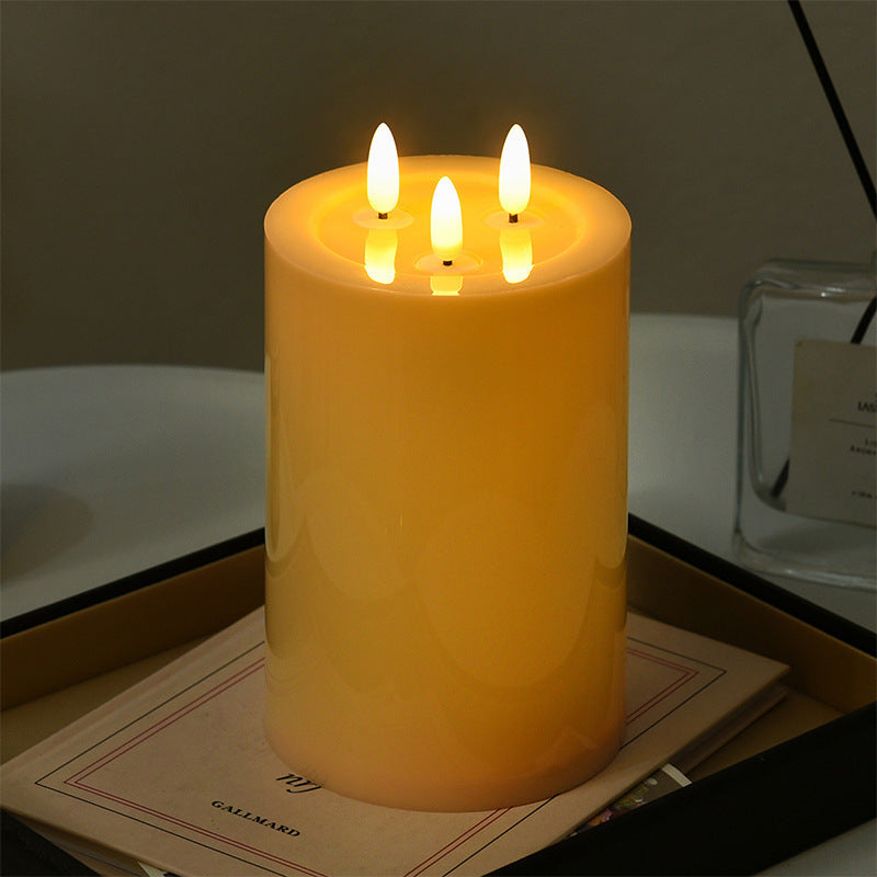 Electric Candle Lamp Romantic Holiday Wedding Smoke-Free Flame Light - Home Decor