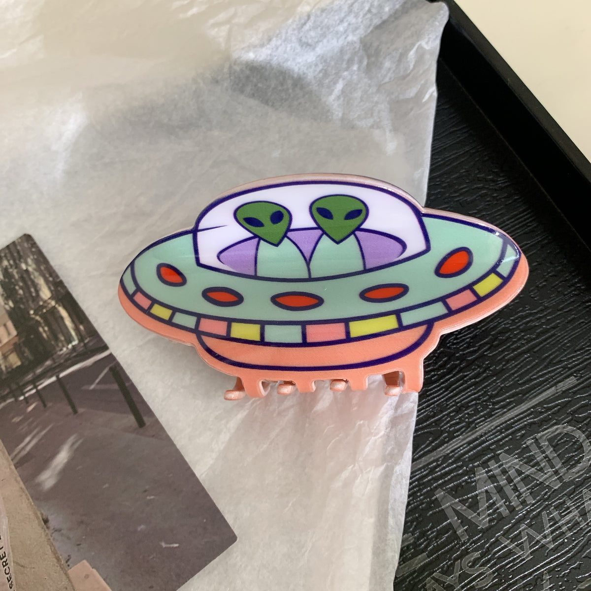Acrylic Alien Hairpin - Cartoon Space Design