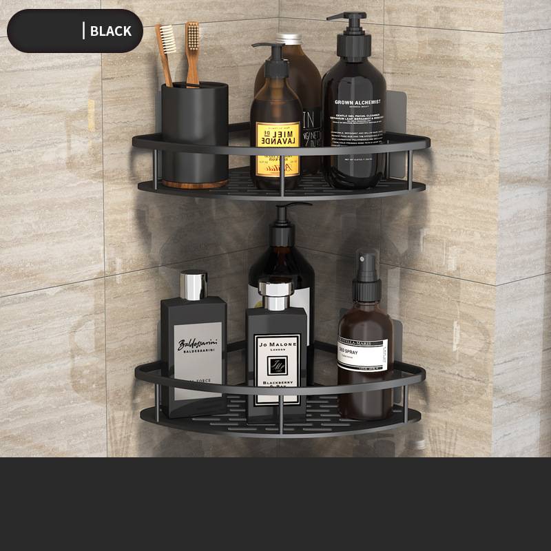 Aluminum Wall Shelf Bathroom & Kitchen Dual-Use Rectangular Storage Rack
