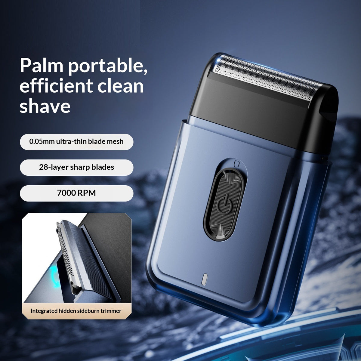 Dual-Blade Electric Men's Shaver – Wet/Dry, Fast Charge