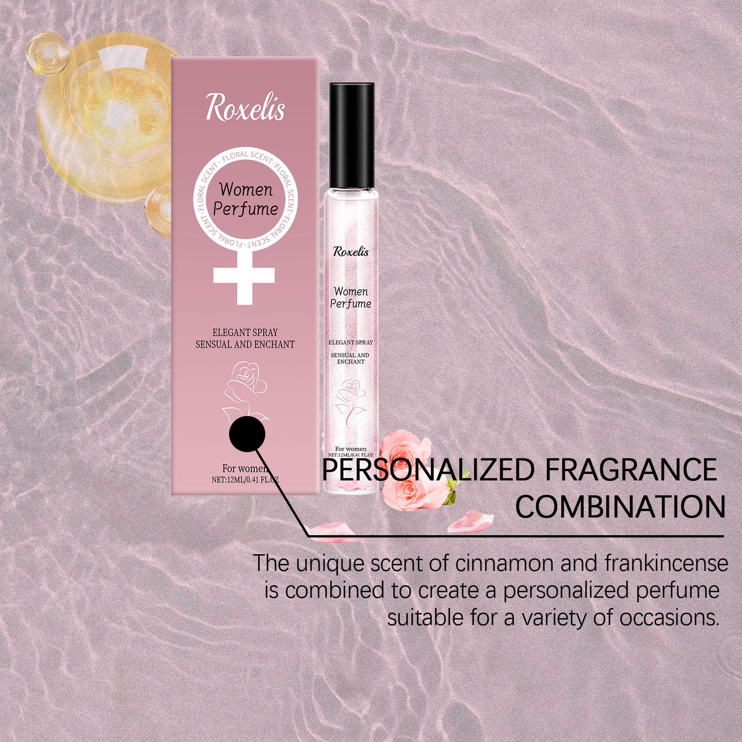 Desert Rose Perfume Spray - Elegant Long-Lasting Floral Fragrance Mist 12ml