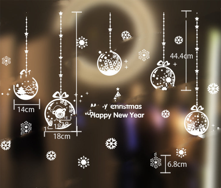 Festive Glass Window Stickers for Holiday Decor - Christmas Festival Decorations