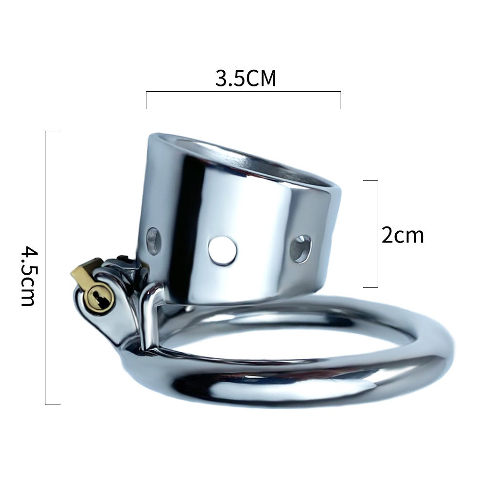 Short Stainless Steel Chastity Lock Men’s Ring Lock Adult Toy