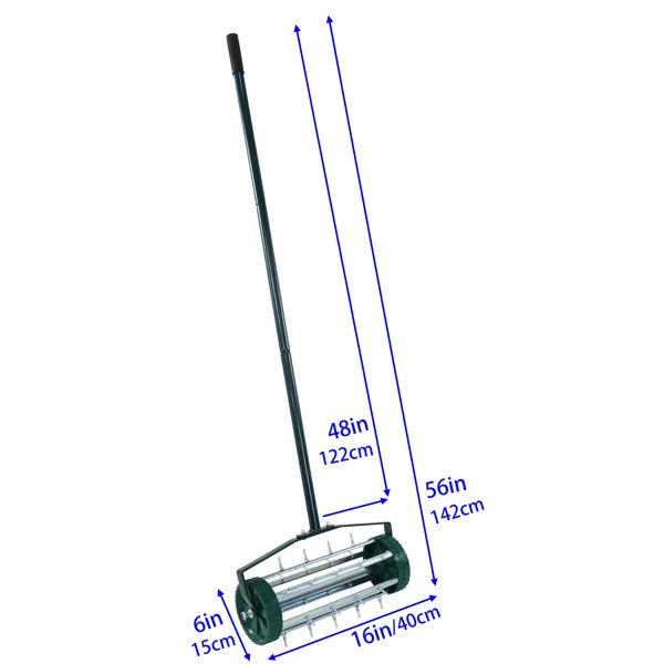 Heavy Duty Lawn Aerator with Long Handle - Soil Spike Gardening Tool