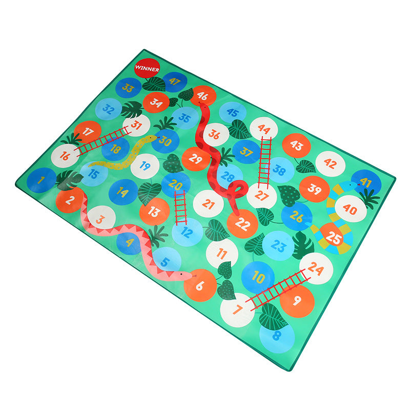 Baby Crawling Climbing Play Mat - Non-Slip Soft Fabric Baby Activity Puzzle - Green