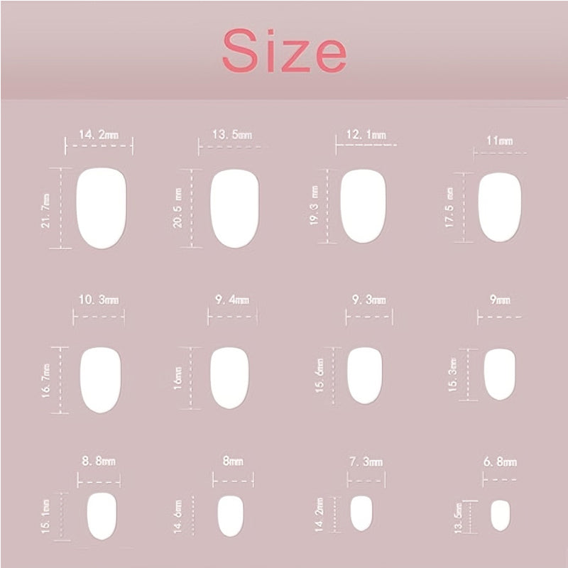 Aurora White Long Square Press-On Nails - 24 Piece Set
