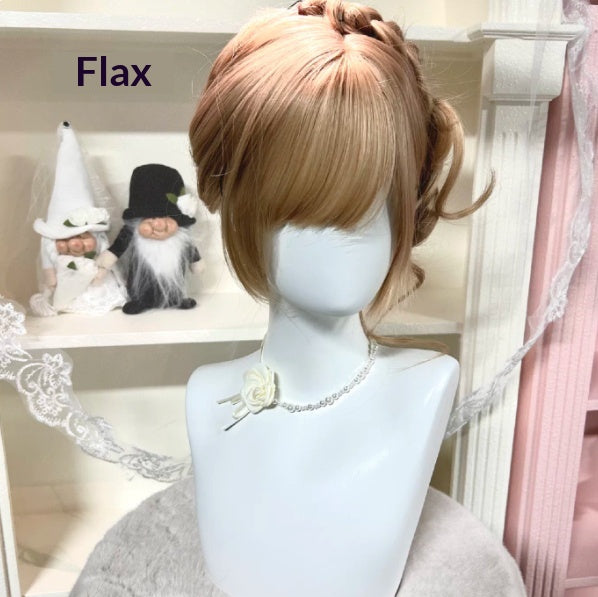 Custom Braided Wig Sweet-Girl Style Full-Head Updo with Side - Multiple Colors