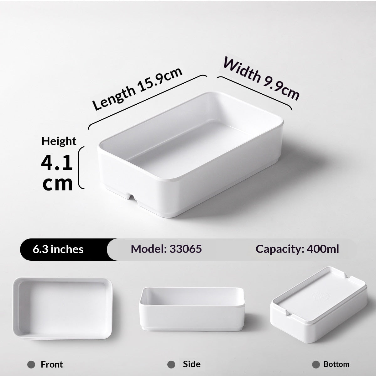 Melamine Fruit Platter and Snack Tray - Minimalist White Dinnerware