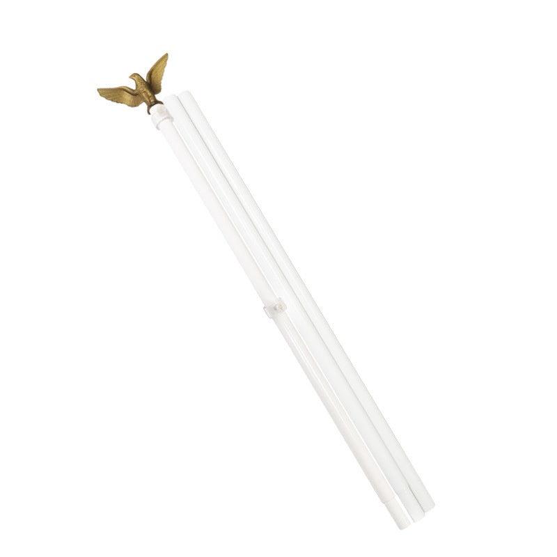 3-Section Aluminum Flagpole Wall Mount Split Eagle Head Outdoor Flag Display