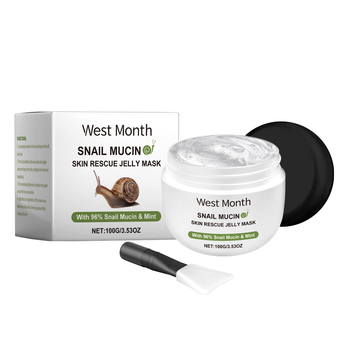 Snail Secretion Jelly Facial Mask - Moisturizing & Skin Repair Treatment