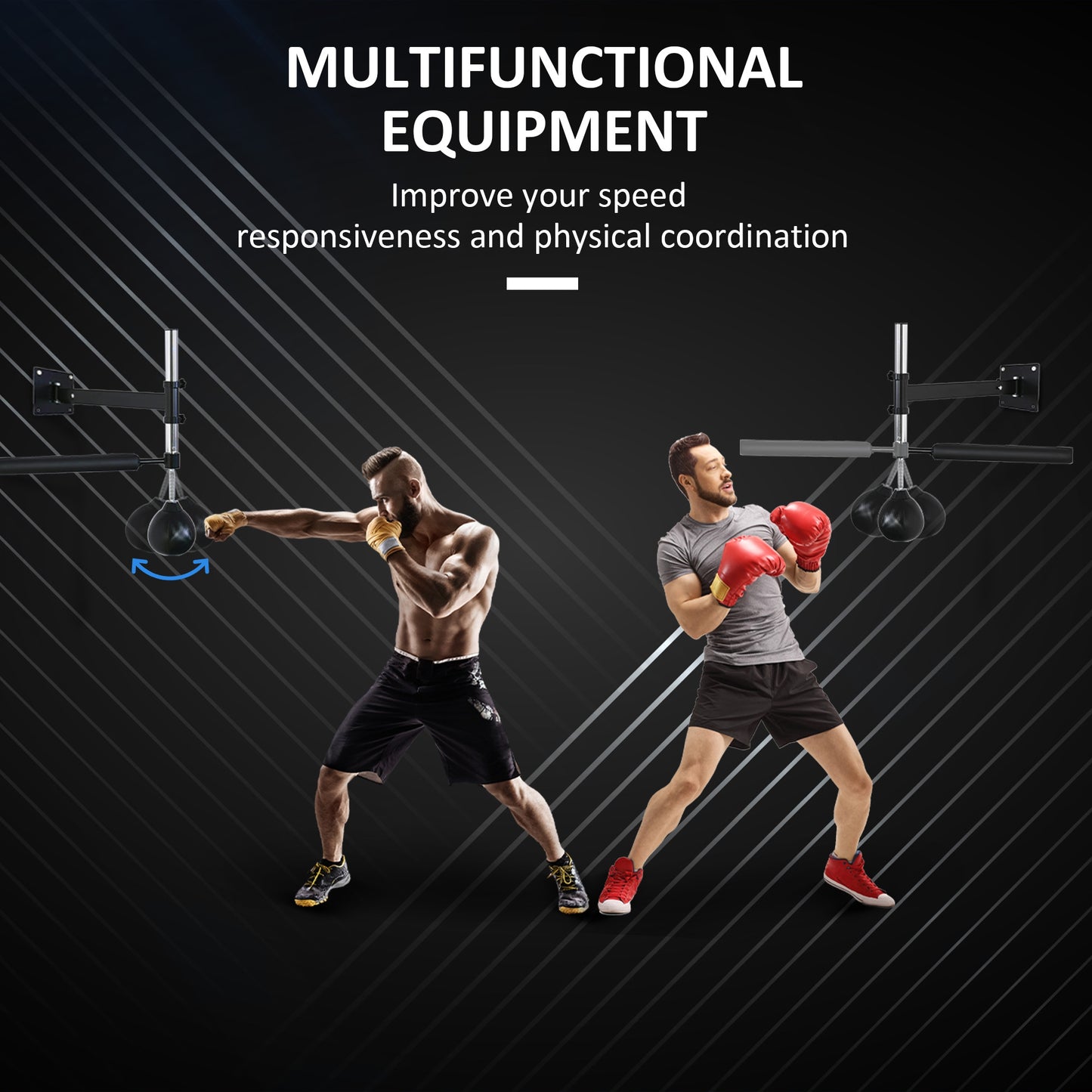 Height Adjustable Speed Bag for Boxing & MMA Training - 9" H x 7" Dia.