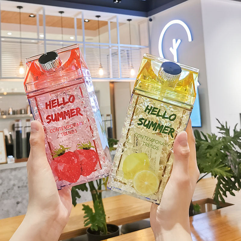 Double-Layer Thickened Refrigerator Vacuum Cup - 400ml, Multiple Colors