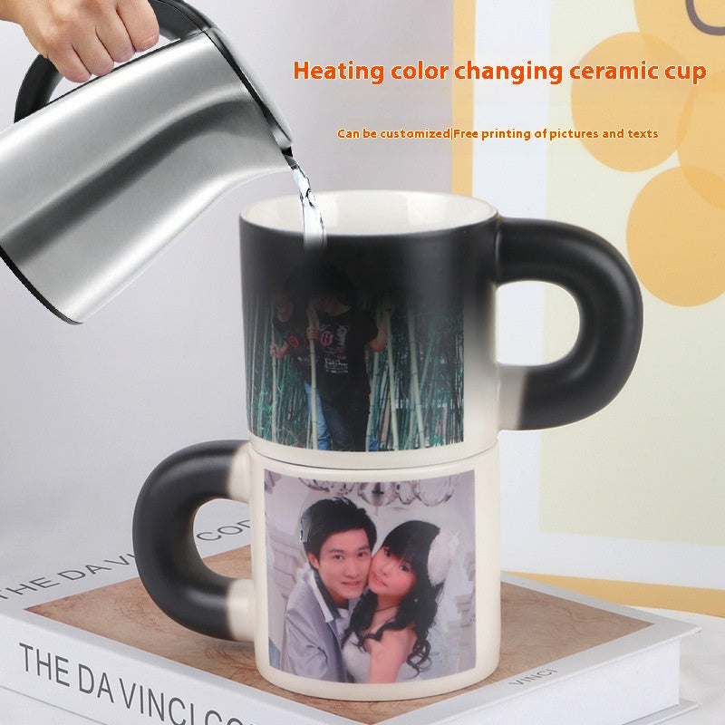 Color Changing Ceramic Mug - Heat-Activated Thermochromic Drinkware