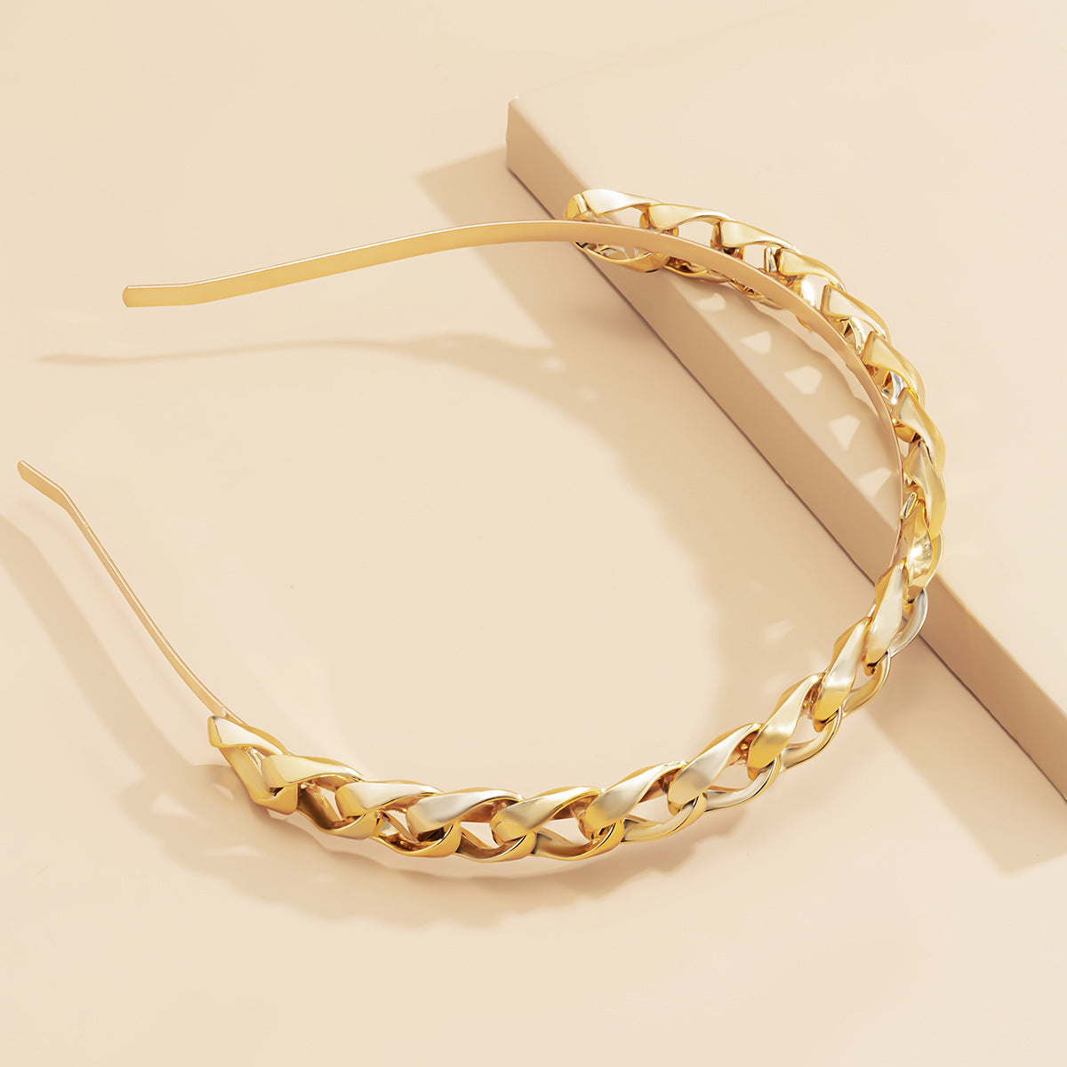 Gold Twist Chain Headband