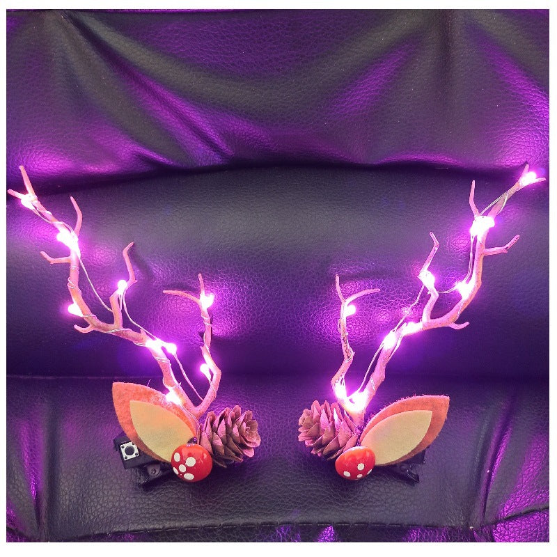 Luminous Antler Hairpin - Light-Up Hair Accessories