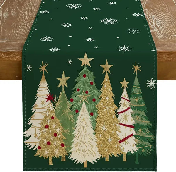 Christmas Table Runner 13x72 Inch - Holiday Decorative Linen