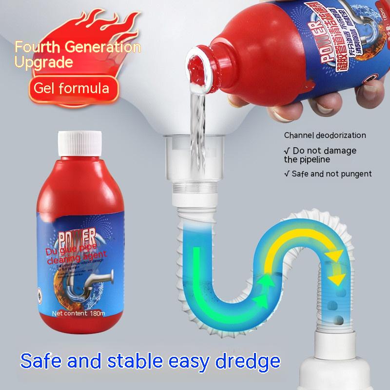 Liquid Pipe Dredging Agent 180ml - Unclogs Plumbing Pipes
