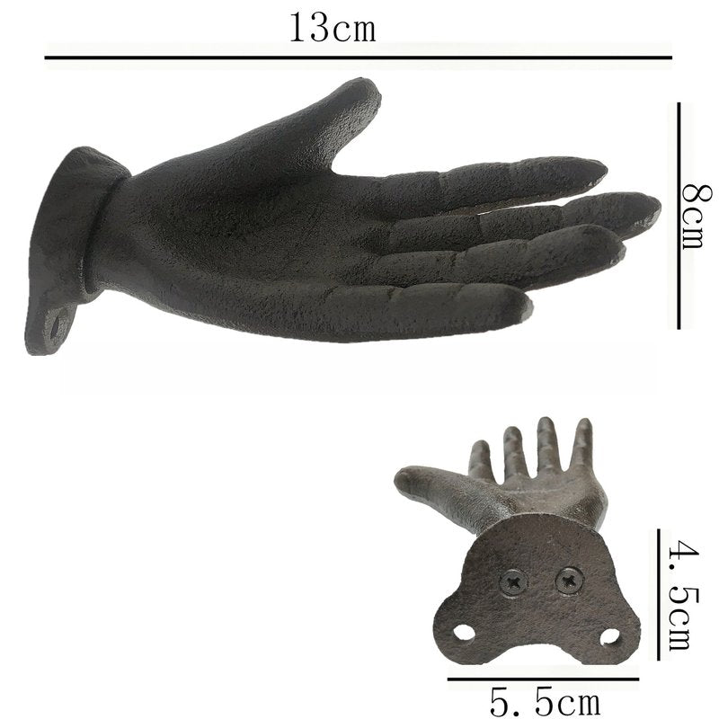 Wall-Mounted Coat Rack with Iron Hooks for Door Storage - European & American Style