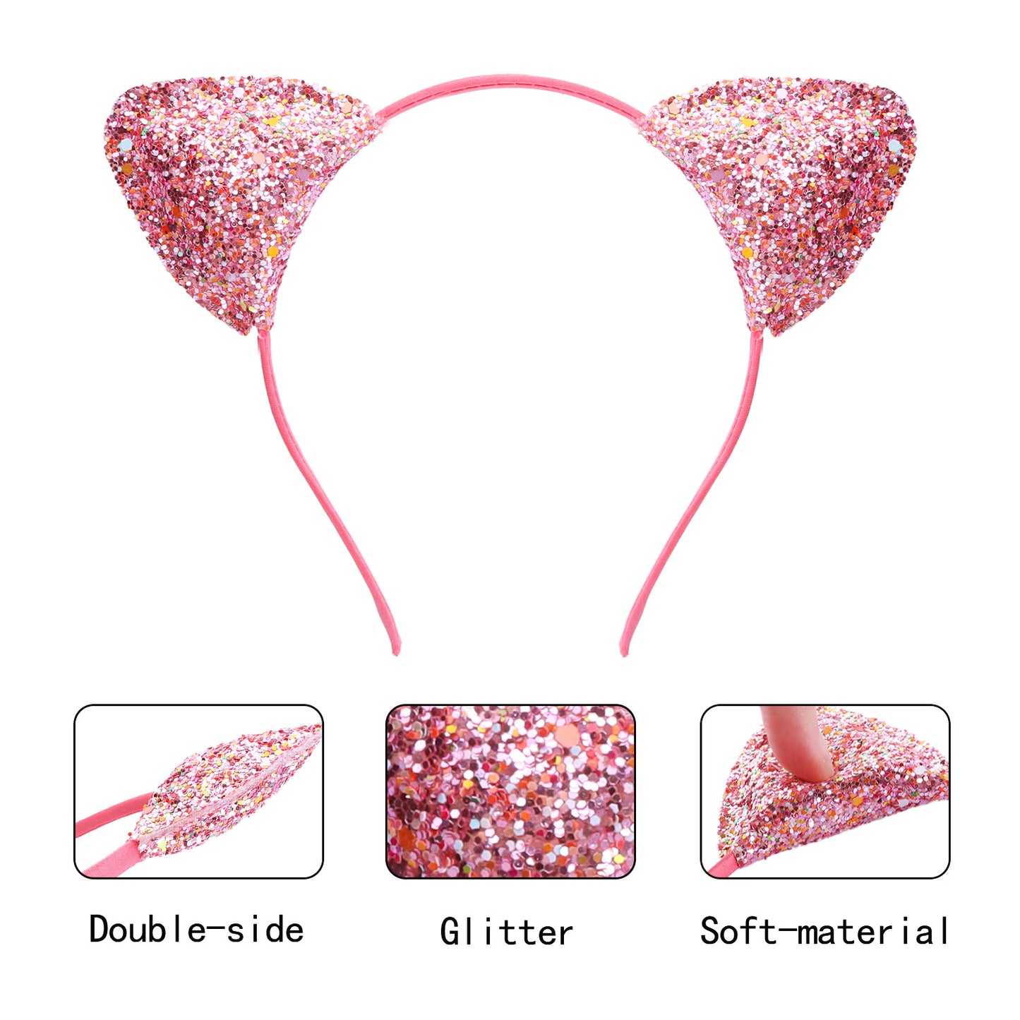 Colorful Cat Ear Headband - Ladies Hair Accessory with Multiple Variants