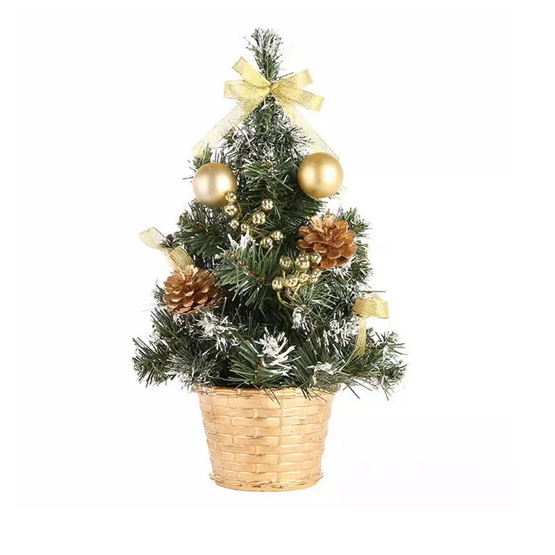Mini Christmas Tree LED Lights Decoration - PVC Desktop Ornaments
