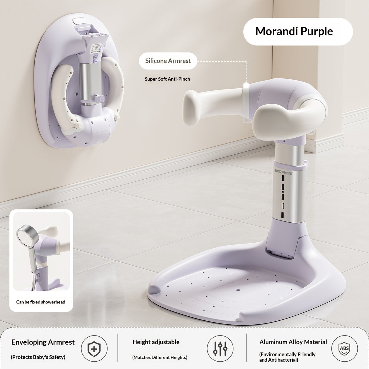 Foldable Baby Bathing Stand No Assembly Toddler Bathroom Storage
