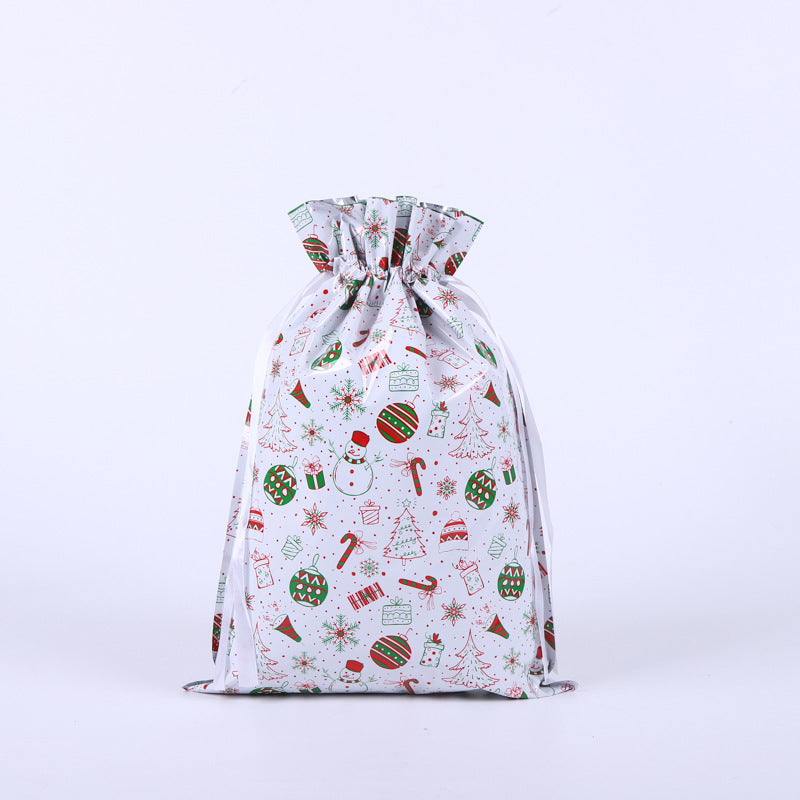 Festive Aluminum Foil Gift Bags for Christmas & New Year Party Packaging