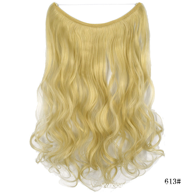 Seamless Hair Extension Wig Set for Women - High-Temperature Fiber, Multiple Colors