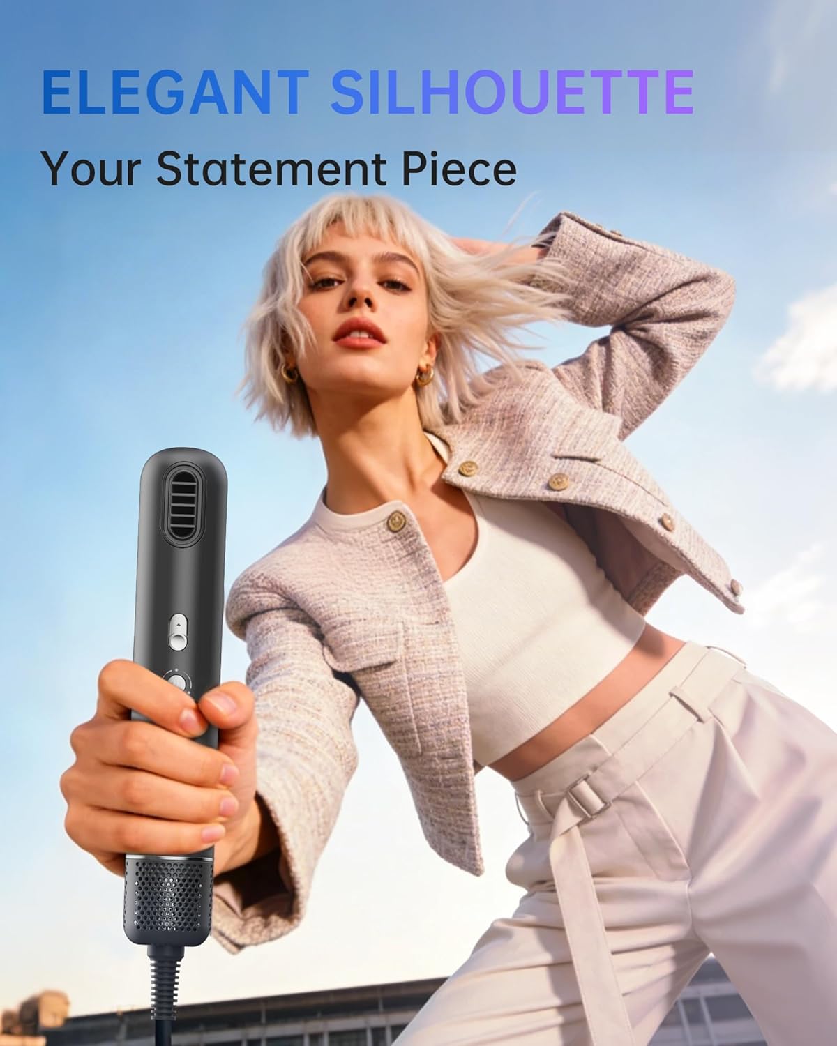 Mini Travel Hair Dryer - Lightweight Ionic Blow Dryer with Fast Drying, Quiet Operation