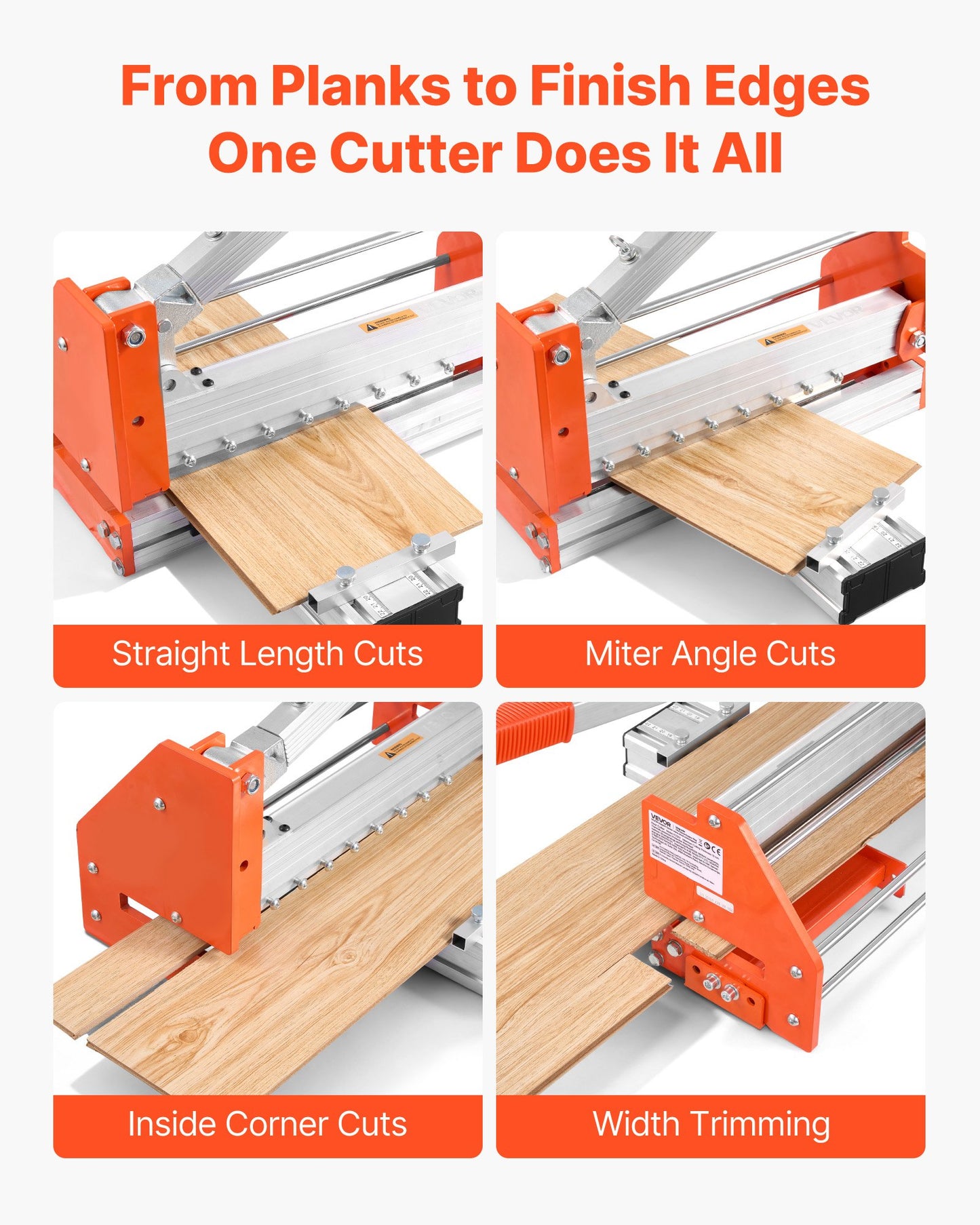 Vinyl Floor Cutter 12 Inch Laminate & Engineered Wood Cutting Tool - Black
