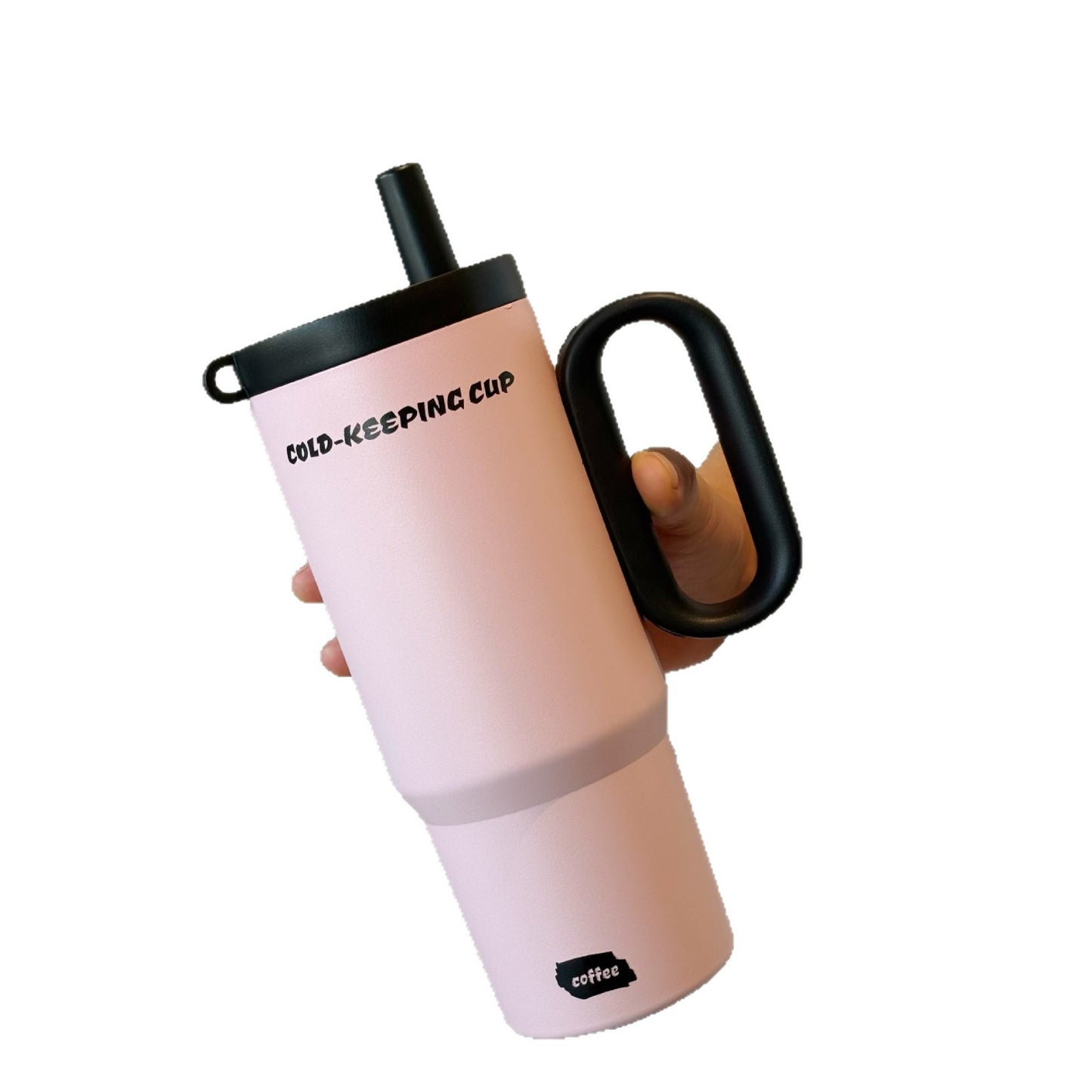 Portable Insulated Water Cup with Handle for Car Travel - 710ml