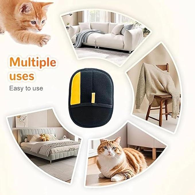 Pet Hair Remover Gloves for Cats and Dogs - Static Electricity Hair Absorber & Grooming Brush Set