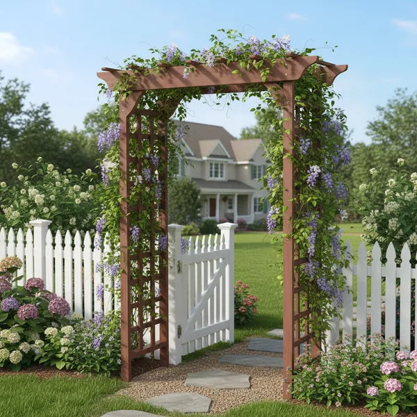 Wooden Wedding Arch - Sturdy Trellis for Garden Events