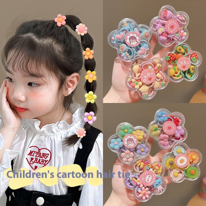Children's Cute Baby Hair Rope Headband - Highly Elastic, No Hurt, 20PCs Set