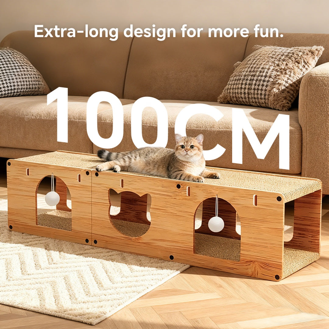 100-Meter Cat Tunnel for Indoor and Outdoor Play - Durable Pet House & Cage