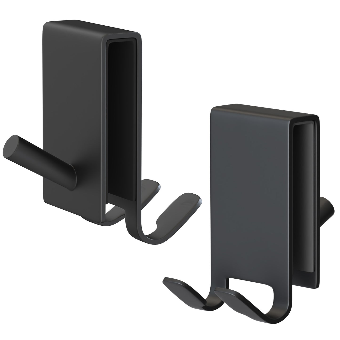 Removable Drill-Free Bathroom Glass Door Hook - Stainless Steel, Black & Natural Finish