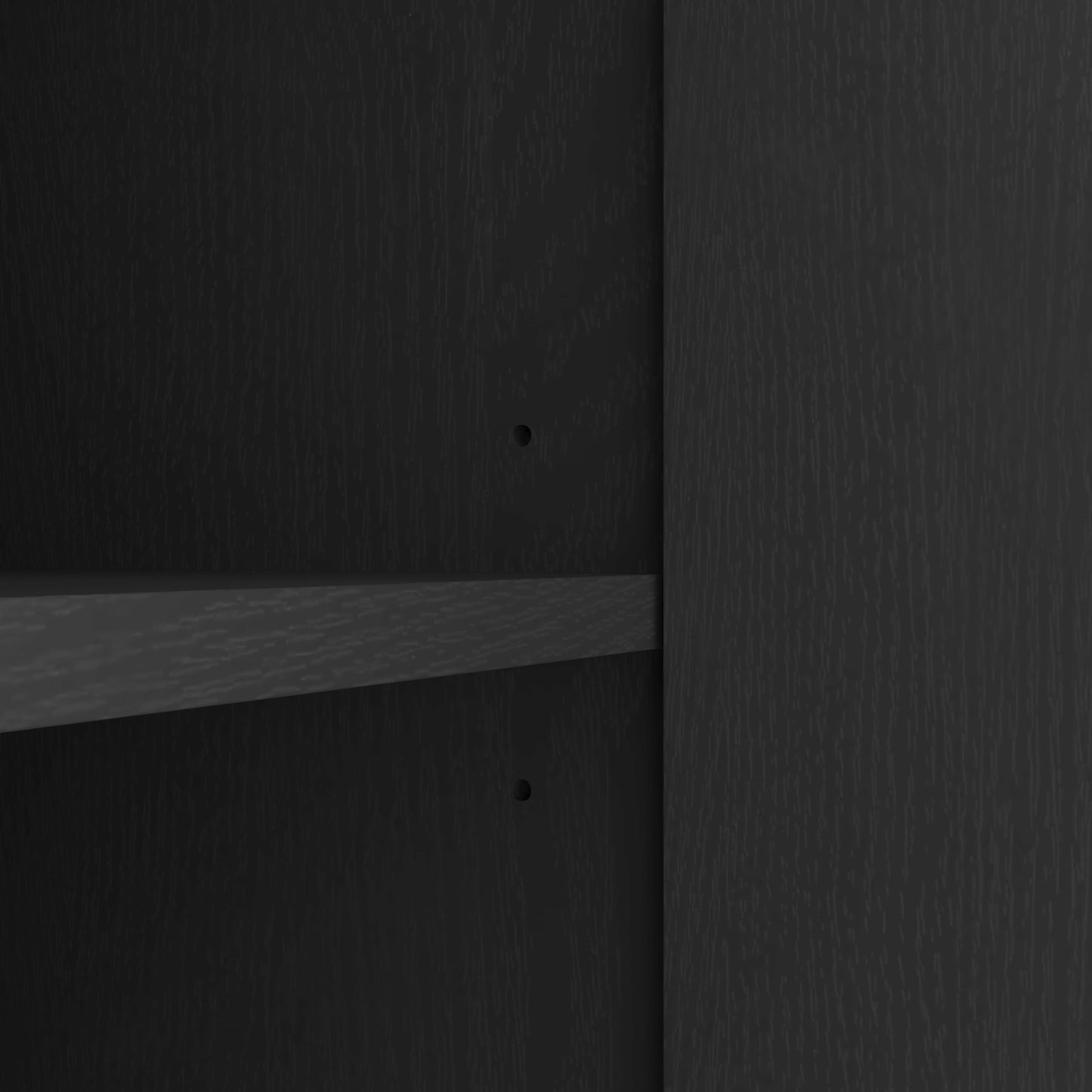 Black Buffet Cabinet with 4 Doors & Shelves - 62.6" Sideboard