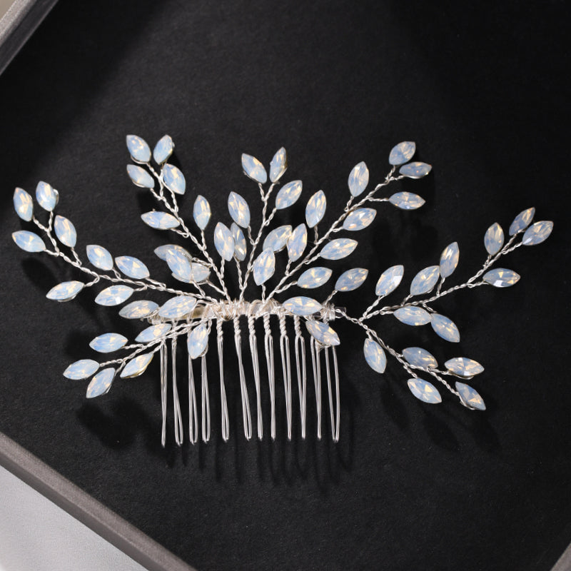 Crystal Wedding Hair Comb - Flower Design