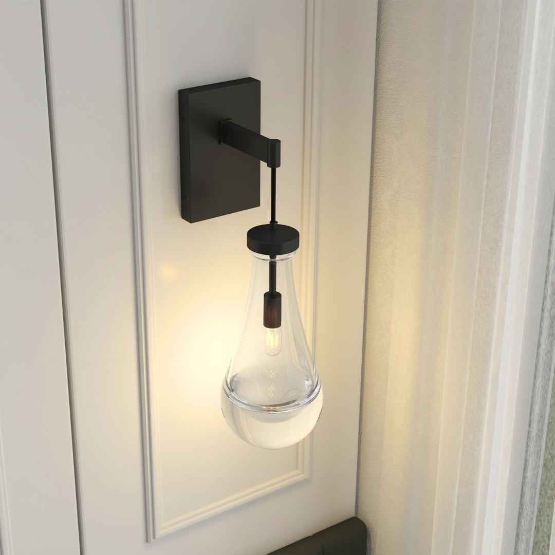 Modern Black Raindrop Wall Sconces - Set of 2 Dimmable Lighting
