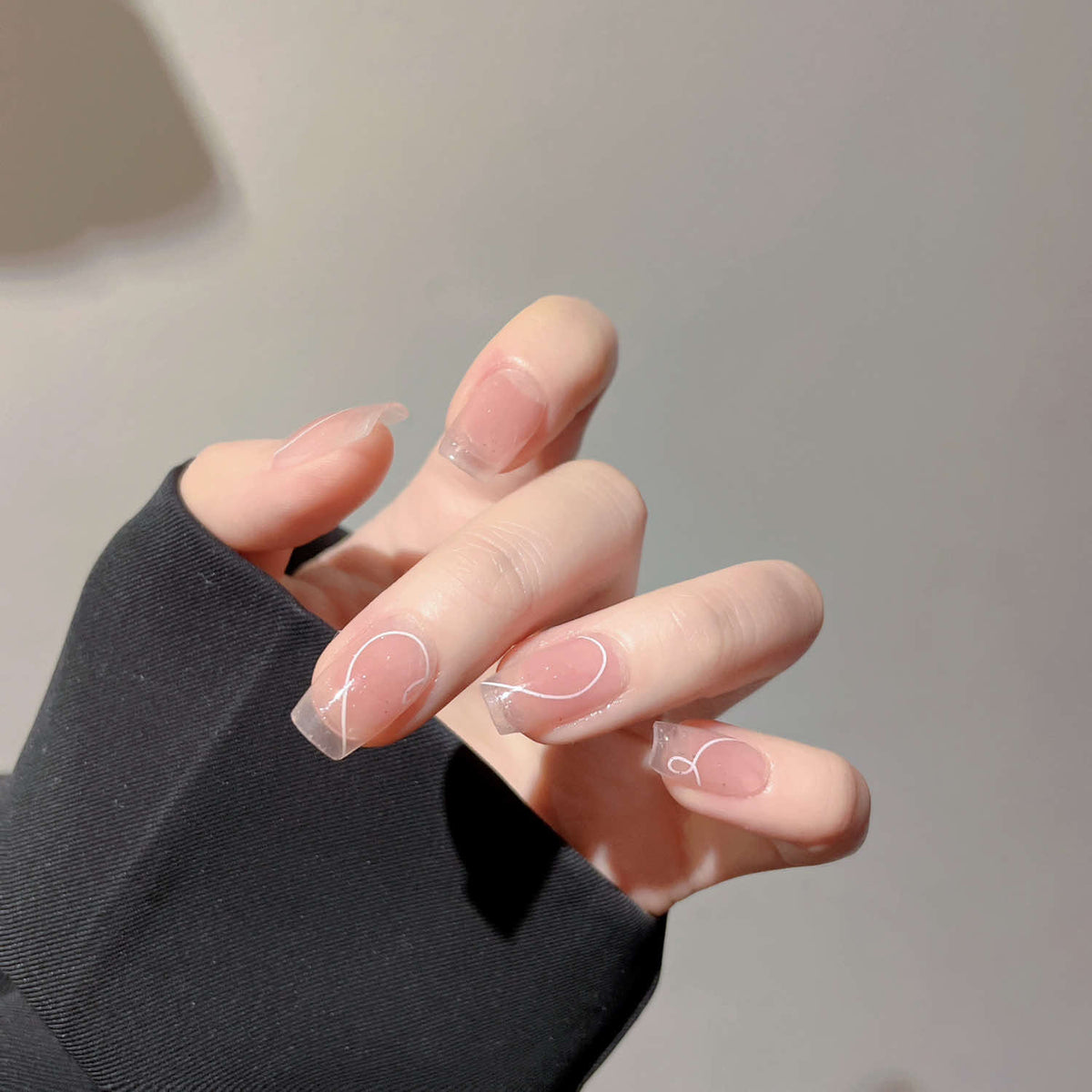 Semi-Cured Gel Nail Sticker Kit with 22 Pieces & Tools