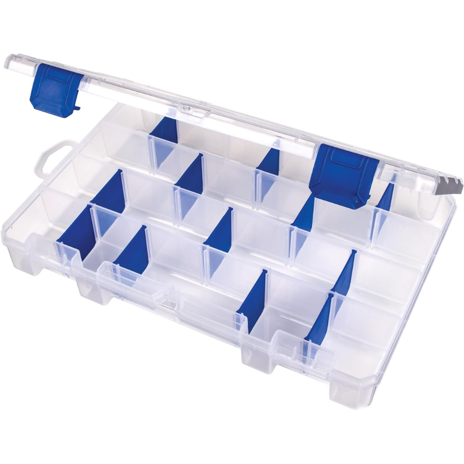 Fishing Tackle Box with Zerust Anti-Rust Dividers - 11 Inch Clear Organizer