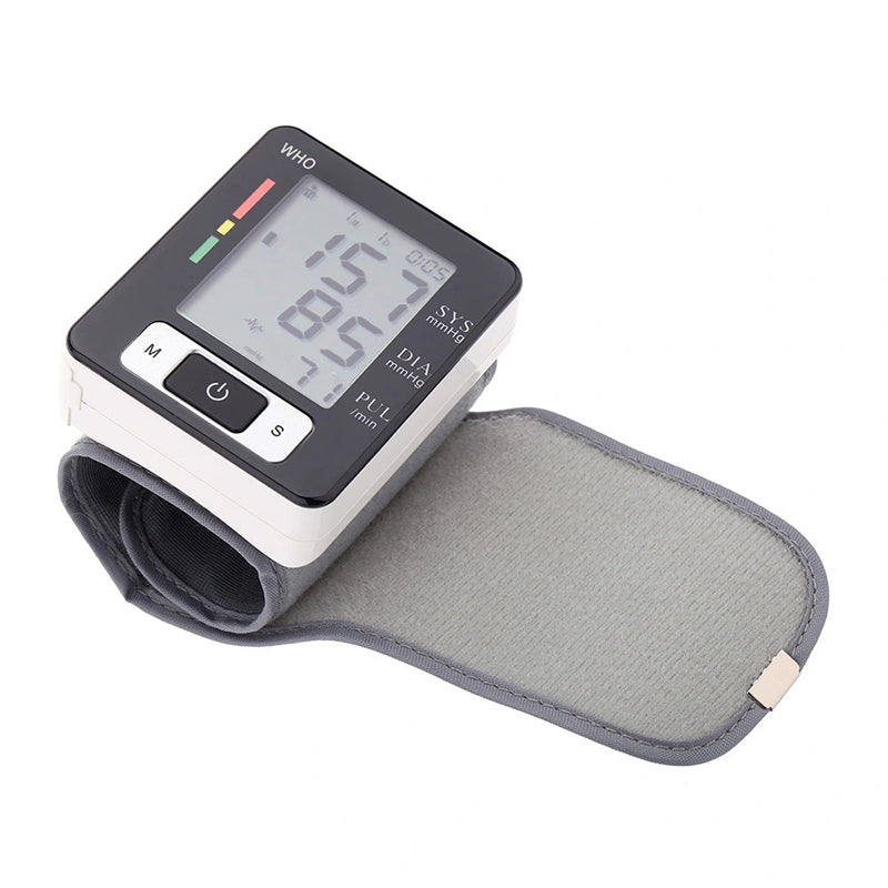 Automatic Wrist Blood Pressure Monitor with Adjustable Cuff and Memory