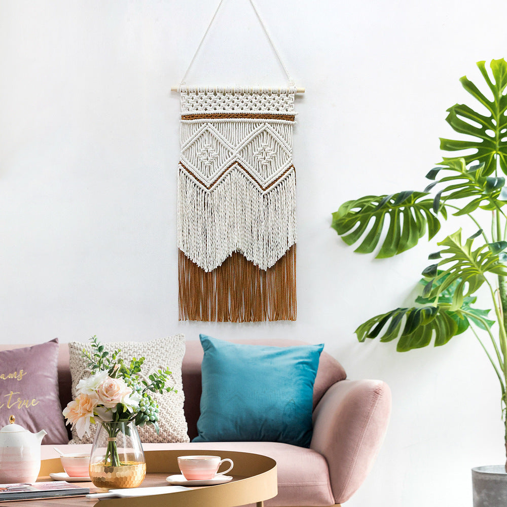 Living Room Wall Tapestry Decor 40x70cm Hand-Woven Cotton Art