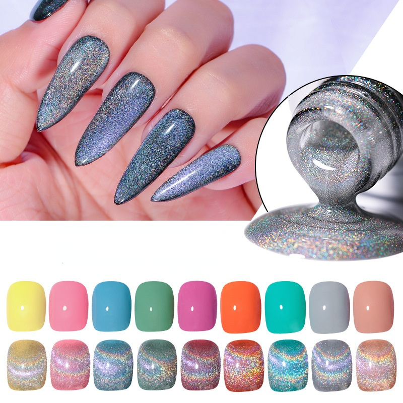 Cat Eye Nail Polish - Colorful Laser Shiny