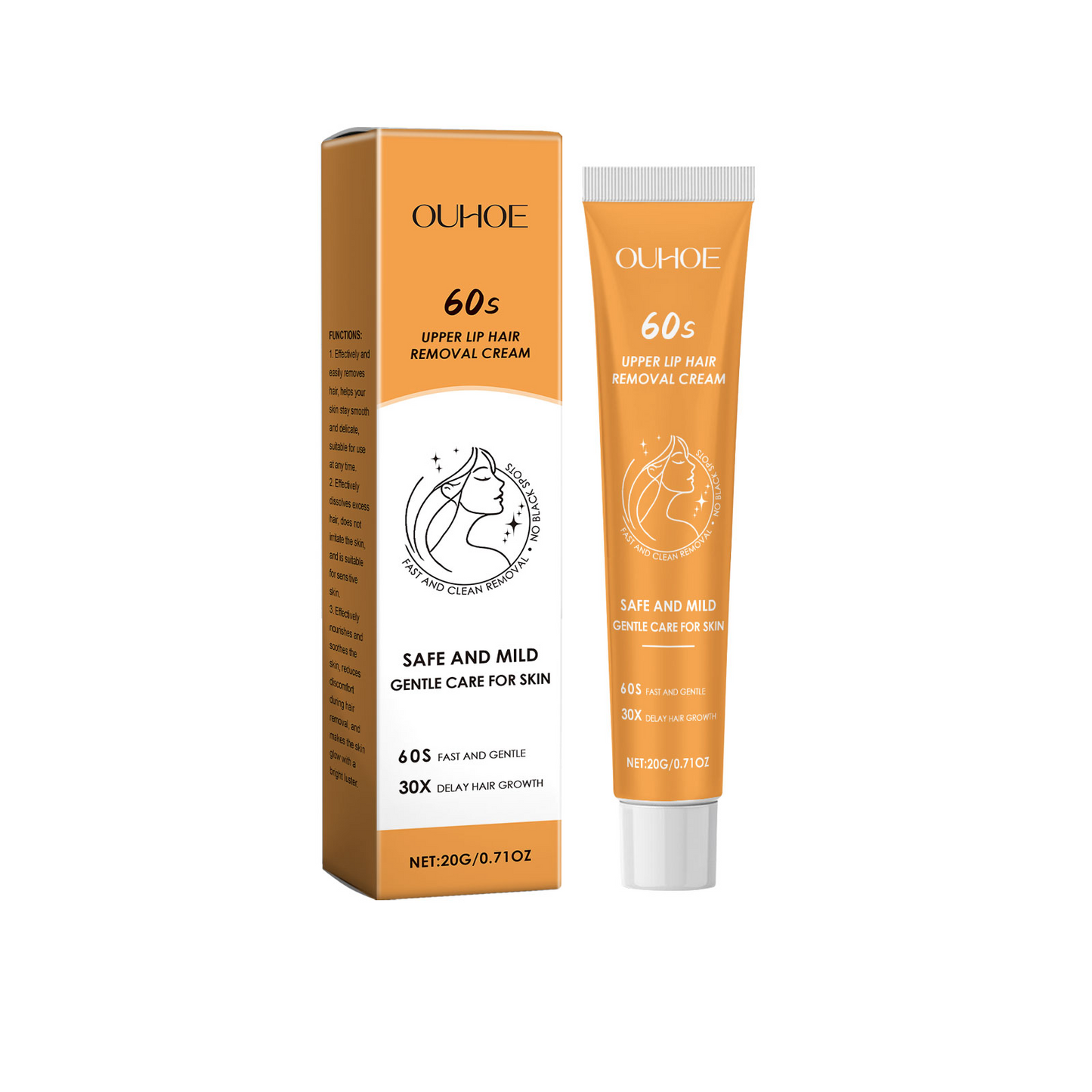 Gentle Body and Facial Hair Removal Cream - Moisturizing Formula