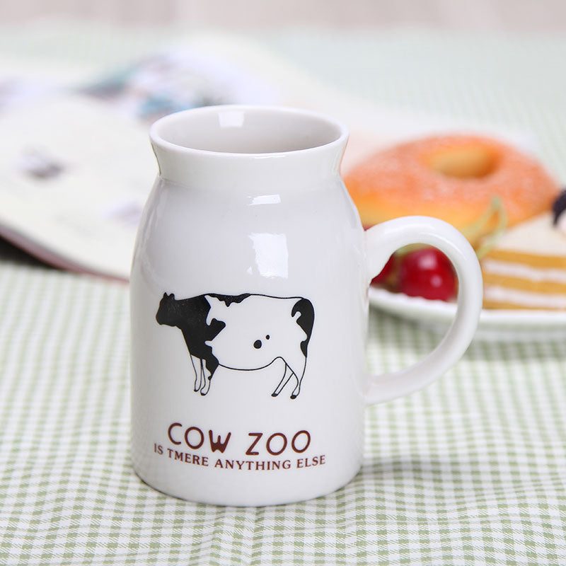 Creative Cow Ceramic Mug - Kitchen Drinkware, 301-400mL, Multiple Colors