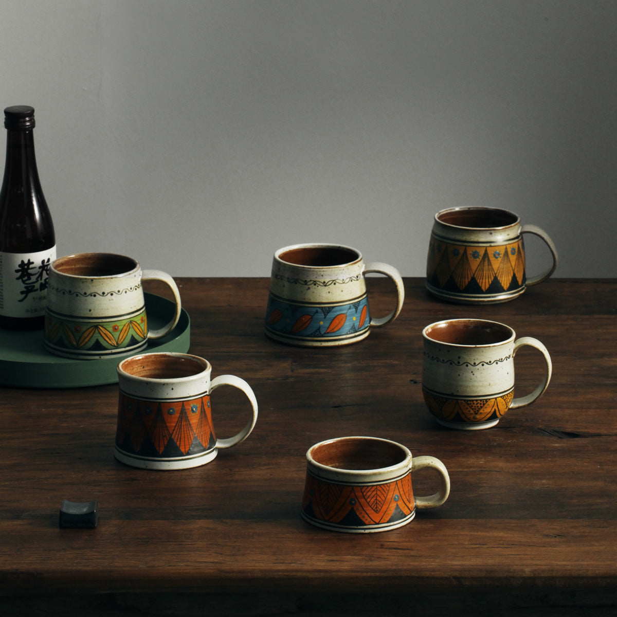 Personalized Hand-Painted Ceramic Coffee Mug with Plant Design