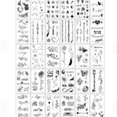 60 Tattoo Stickers Set for Body Art, Temporary Tattoos for Skin