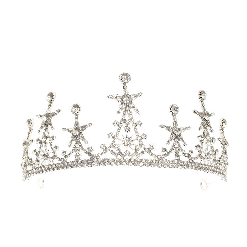 Silver Crystal Bridal Crown Hair Ornament