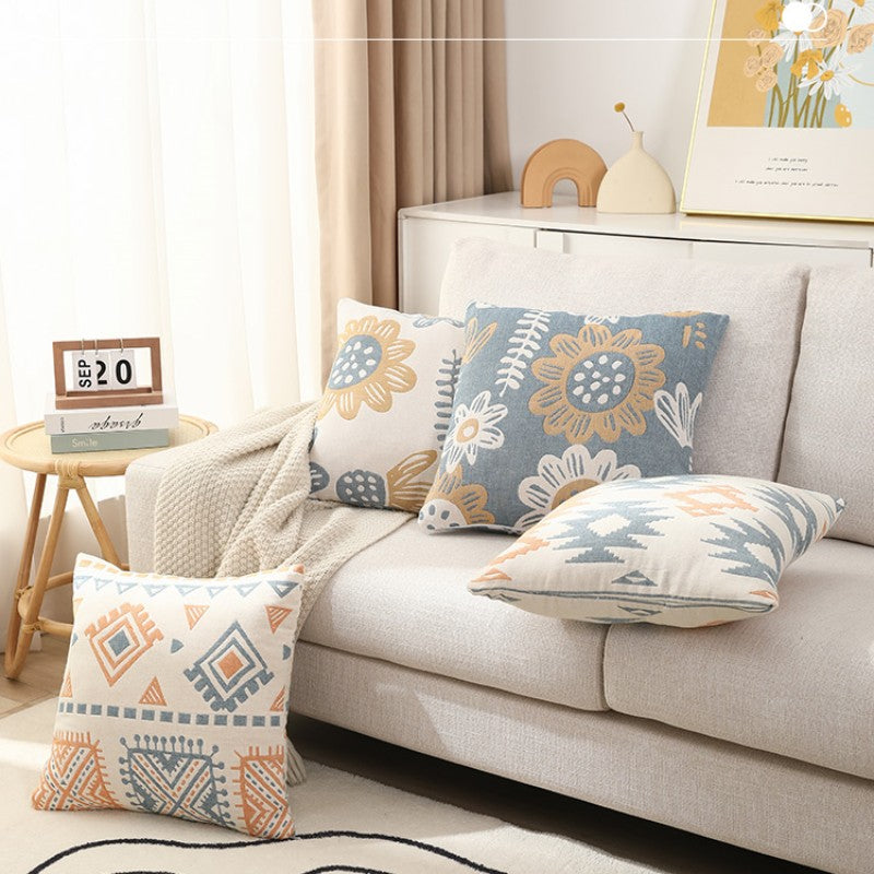 Nordic Style Back Cushion for Office Bedside Fabric Pillow Set